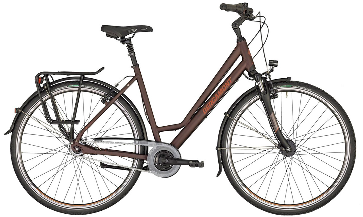 Фотографія Велосипед 28" BERGAMONT HORIZON N7 CB AMSTERDAM (2020) 2020 Сіро-червоний